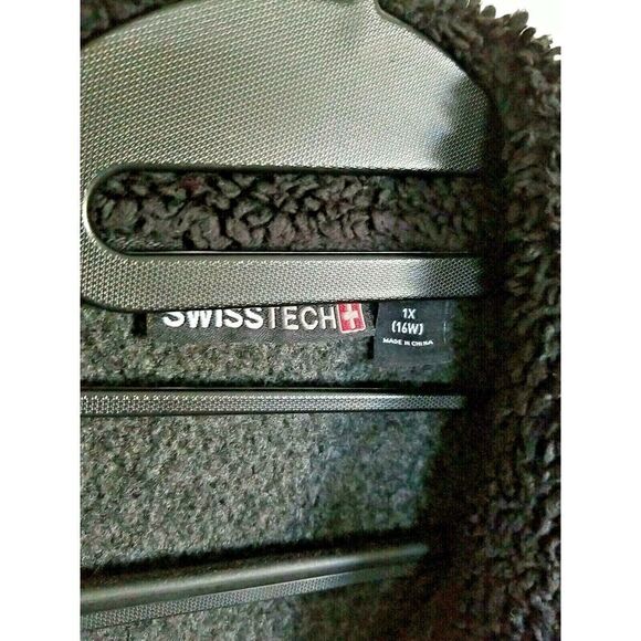 Swiss Tech Unisex 1X Greystone Jacket Soft Flannel Pockets Zip Front - Picture 5 of 7